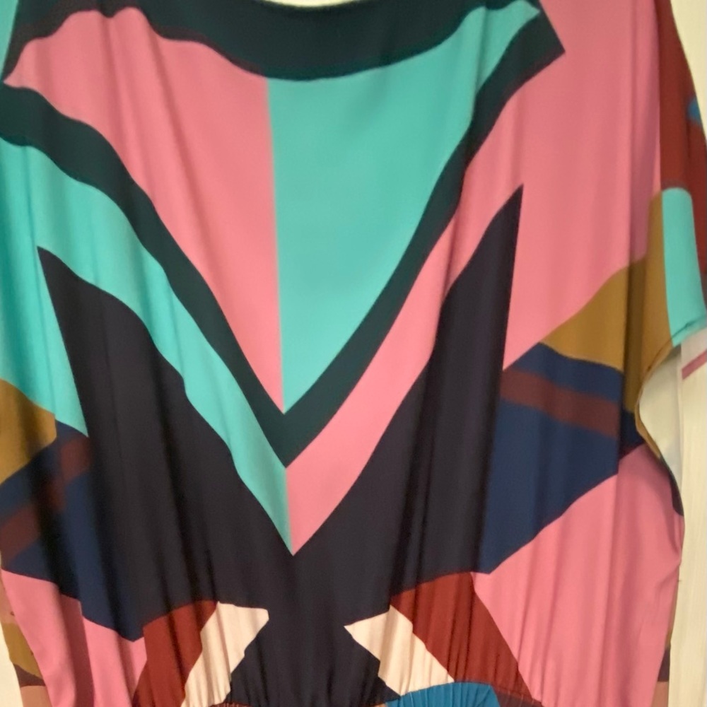 Eloquii Geometric Print MIDI Dress Sz 22